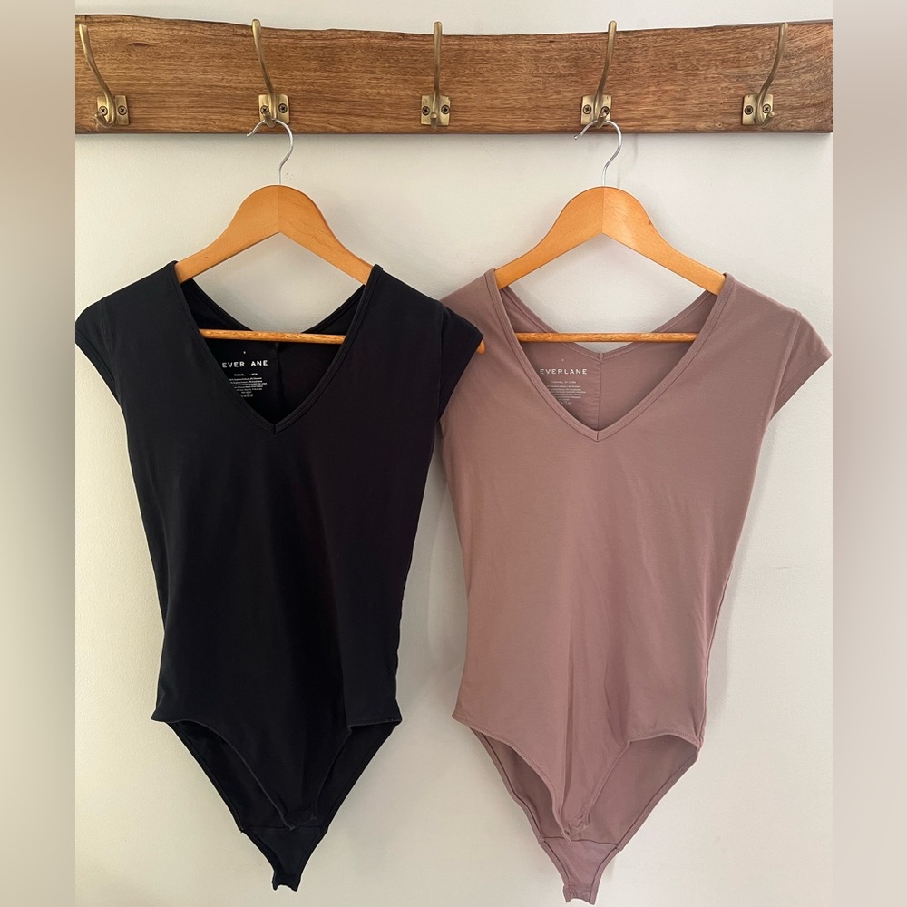 Everlane V-Neck Ballet Bodysuit bundle, women’s size small